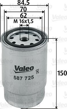 Valeo 587725 - Топливный фильтр unicars.by