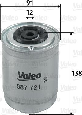 Valeo 587721 - Топливный фильтр unicars.by