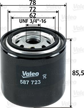 Valeo 587723 - Топливный фильтр unicars.by