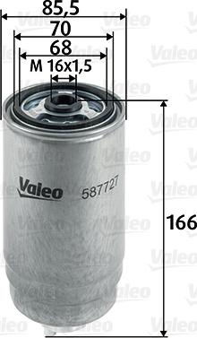 Valeo 587727 - Топливный фильтр unicars.by