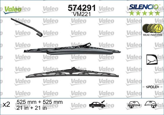 Valeo 574291 - Щетка стеклоочистителя unicars.by