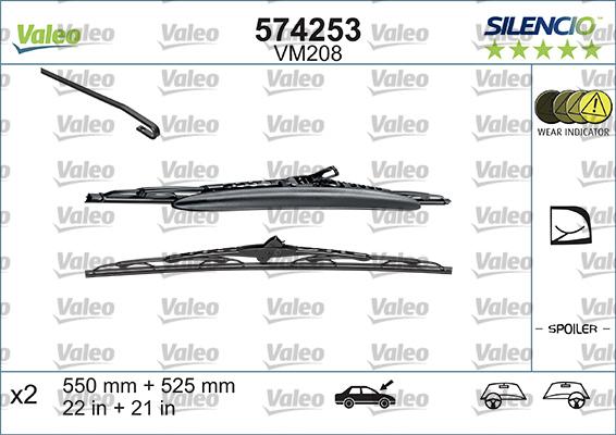 Valeo 574253 - Щетка стеклоочистителя unicars.by