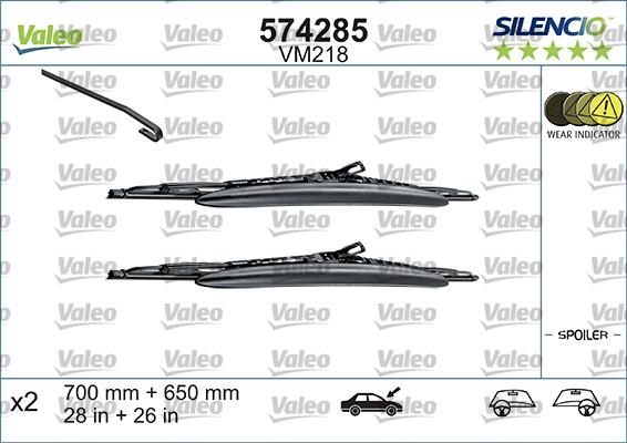 Valeo 574285 - Щетка стеклоочистителя unicars.by