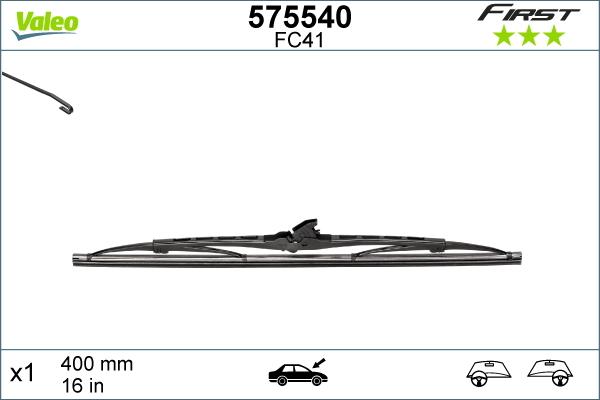 Valeo 575540 - Щетка стеклоочистителя unicars.by