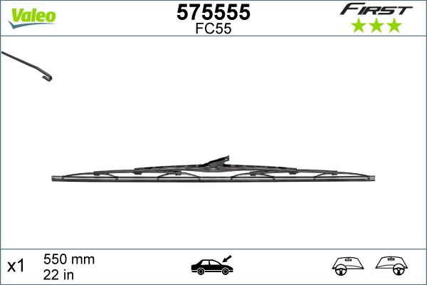 Valeo 575555 - Щетка стеклоочистителя unicars.by