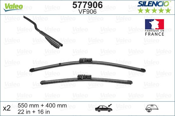 Valeo 577906 - Щетка стеклоочистителя unicars.by