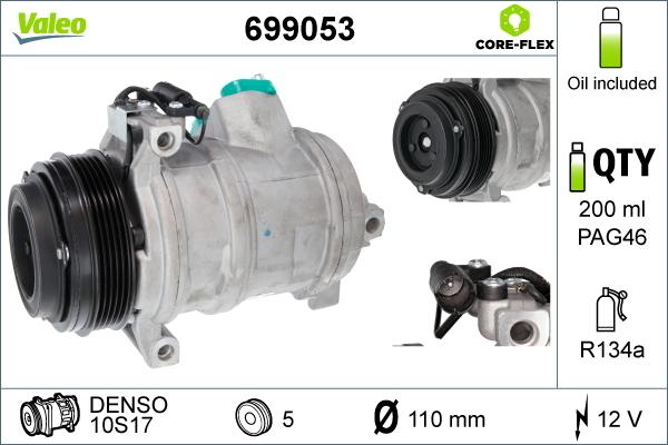 Valeo 699053 - Компрессор кондиционера unicars.by