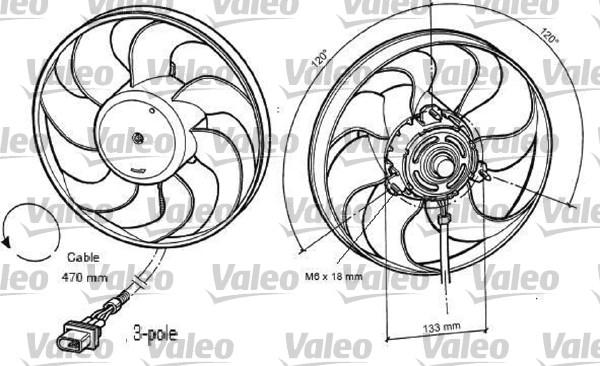 Valeo 696040 - Вентилятор, охлаждение двигателя unicars.by