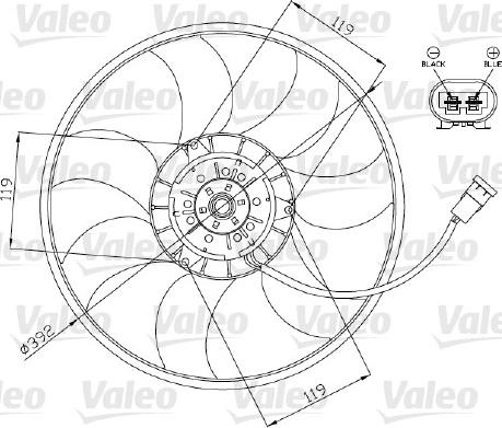 Valeo 696013 - Вентилятор, охлаждение двигателя unicars.by