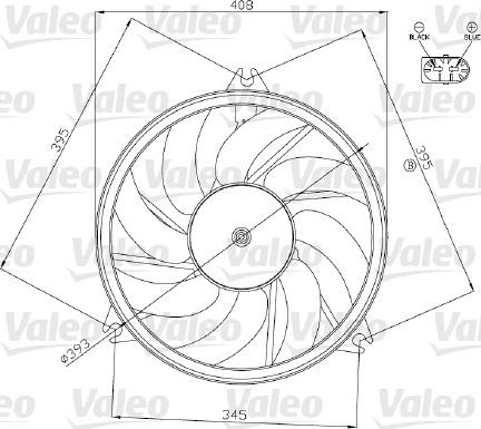 Valeo 696070 - Вентилятор, охлаждение двигателя unicars.by