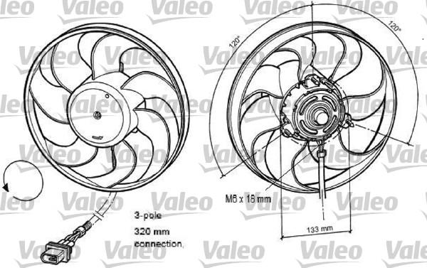 Valeo 696078 - Вентилятор, охлаждение двигателя unicars.by