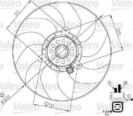 Valeo 696190 - Вентилятор, охлаждение двигателя unicars.by