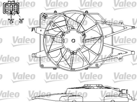 Valeo 696151 - Вентилятор, охлаждение двигателя unicars.by