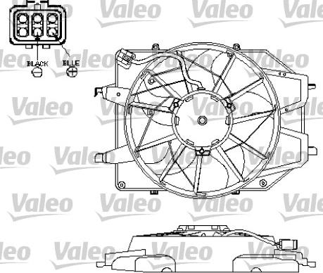 Valeo 696152 - Вентилятор, охлаждение двигателя unicars.by