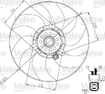 Valeo 696189 - Вентилятор, охлаждение двигателя unicars.by