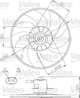 Valeo 696286 - Вентилятор, охлаждение двигателя unicars.by