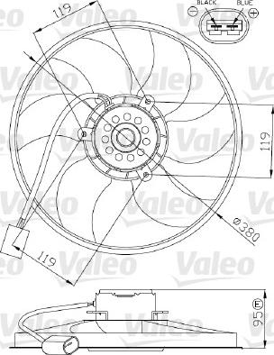 Valeo 696287 - Вентилятор, охлаждение двигателя unicars.by