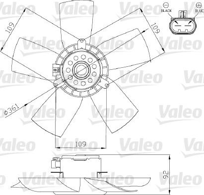 Valeo 696279 - Вентилятор, охлаждение двигателя unicars.by