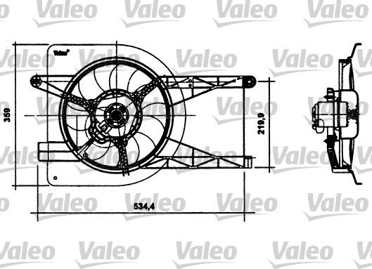 Valeo 698493 - Вентилятор, охлаждение двигателя unicars.by