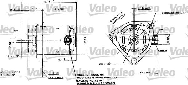 Valeo 698084 - Электродвигатель, вентилятор радиатора unicars.by