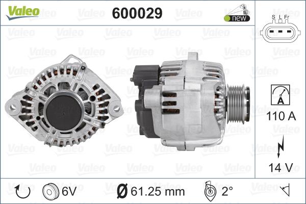 Valeo 600029 - Генератор unicars.by