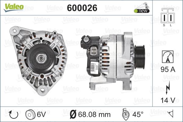 Valeo 600026 - Генератор unicars.by