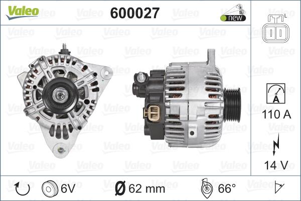 Valeo 600027 - Генератор unicars.by