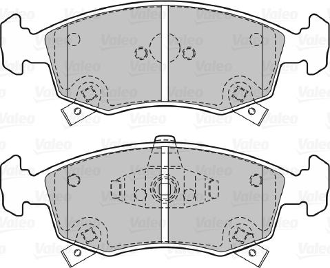 Valeo 601483 - Тормозные колодки, дисковые, комплект unicars.by