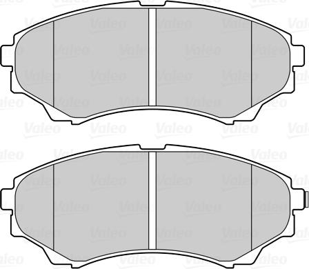 Valeo 601555 - Тормозные колодки, дисковые, комплект unicars.by