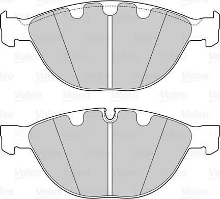 Valeo 601565 - Тормозные колодки, дисковые, комплект unicars.by