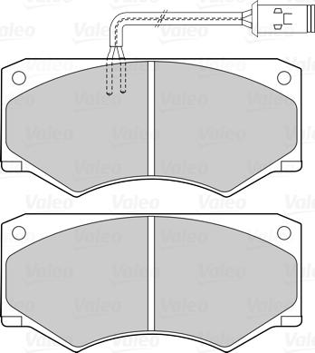 Valeo 601520 - Тормозные колодки, дисковые, комплект unicars.by