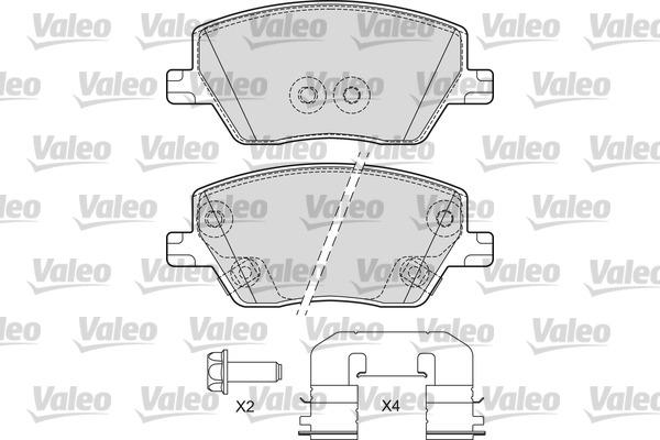 Valeo 601697 - Тормозные колодки, дисковые, комплект unicars.by