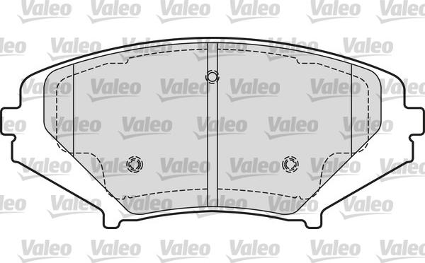 Valeo 601651 - Тормозные колодки, дисковые, комплект unicars.by