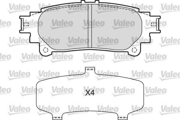 Valeo 601658 - Тормозные колодки, дисковые, комплект unicars.by