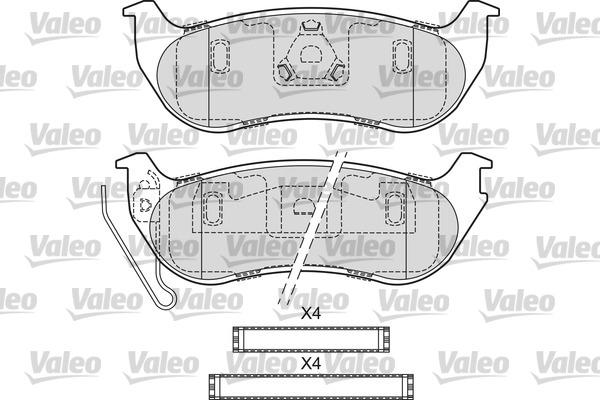 Valeo 601683 - Тормозные колодки, дисковые, комплект unicars.by