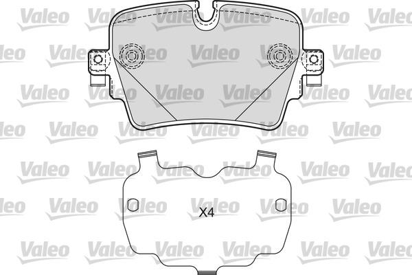 Valeo 601671 - Тормозные колодки, дисковые, комплект unicars.by