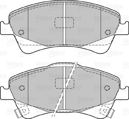 Valeo 601059 - Тормозные колодки, дисковые, комплект unicars.by