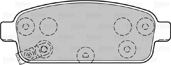 Valeo 601055 - Тормозные колодки, дисковые, комплект unicars.by