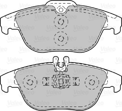 Valeo 601051 - Тормозные колодки, дисковые, комплект unicars.by