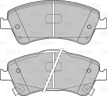 Valeo 601058 - Тормозные колодки, дисковые, комплект unicars.by