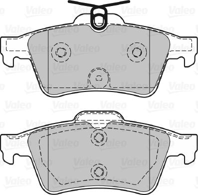 Valeo 601358 - Тормозные колодки, дисковые, комплект unicars.by