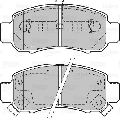 Valeo 601352 - Тормозные колодки, дисковые, комплект unicars.by