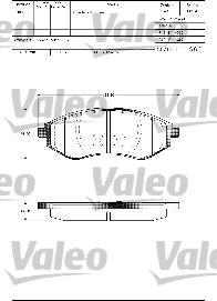 Valeo 601305 - Тормозные колодки, дисковые, комплект unicars.by