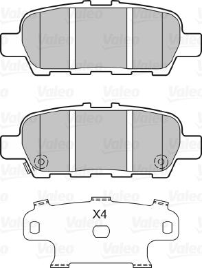 Valeo 601331 - Тормозные колодки, дисковые, комплект unicars.by