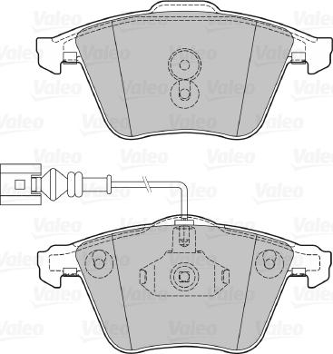 Valeo 601375 - Тормозные колодки, дисковые, комплект unicars.by