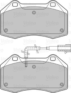 Valeo 601275 - Тормозные колодки, дисковые, комплект unicars.by