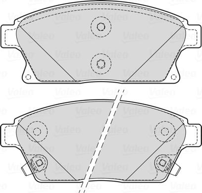 Valeo 601705 - Тормозные колодки, дисковые, комплект unicars.by