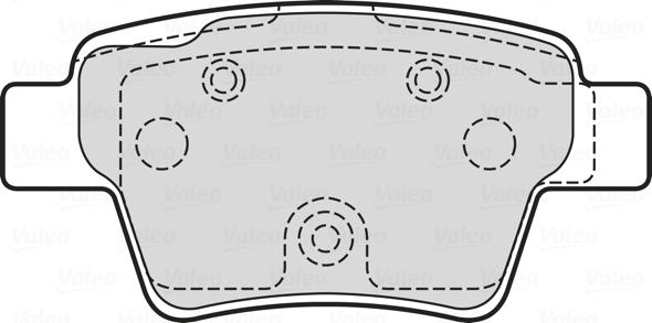 Valeo 601707 - Тормозные колодки, дисковые, комплект unicars.by