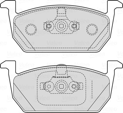 Valeo 601719 - Тормозные колодки, дисковые, комплект unicars.by