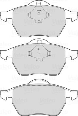 Valeo 601712 - Тормозные колодки, дисковые, комплект unicars.by